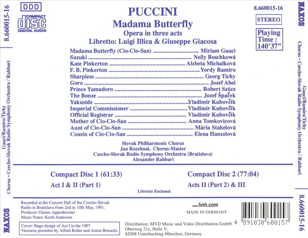 Puccini: Madama Butterfly cover art