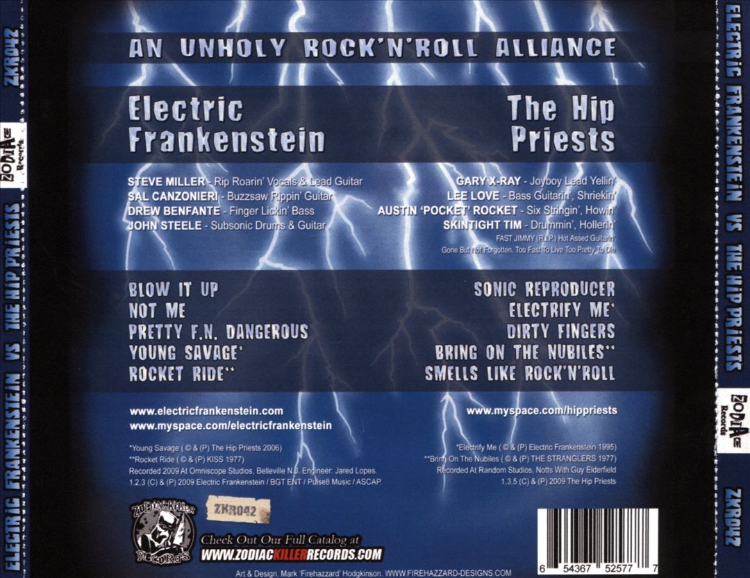 Electric Frankenstein vs. The Hip Priests cover art