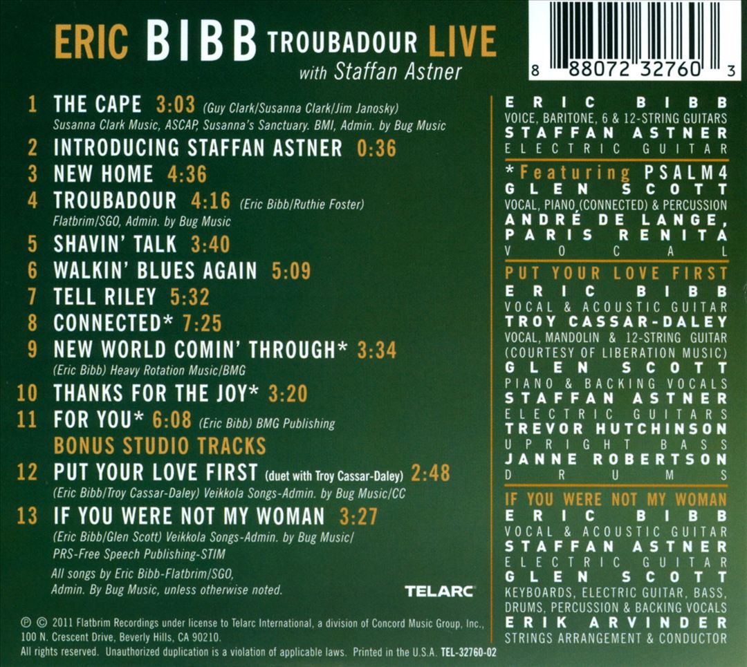 Troubadour Live cover art