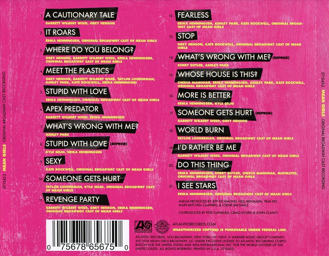 Mean Girls [Original Broadway Cast Recording] cover art