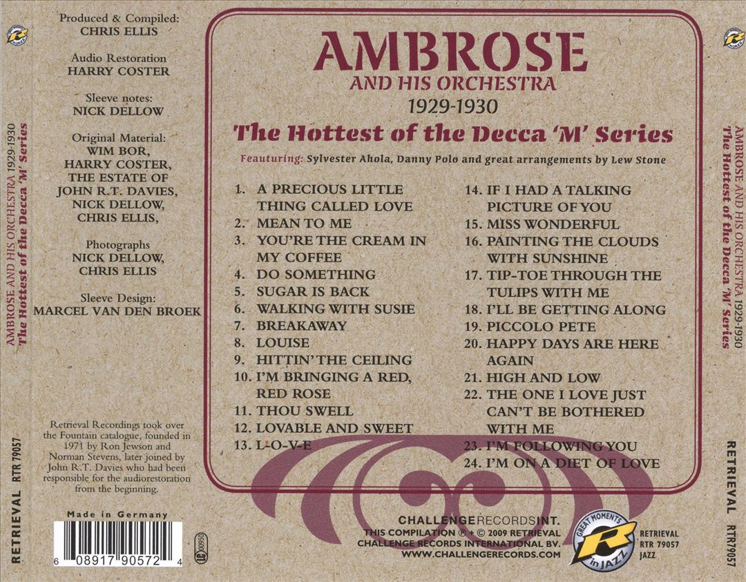Hottest of the Decca 'M' Series (1929-1930) cover art