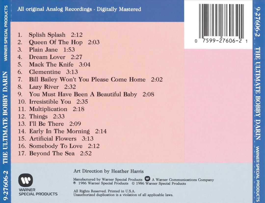 Ultimate Bobby Darin cover art