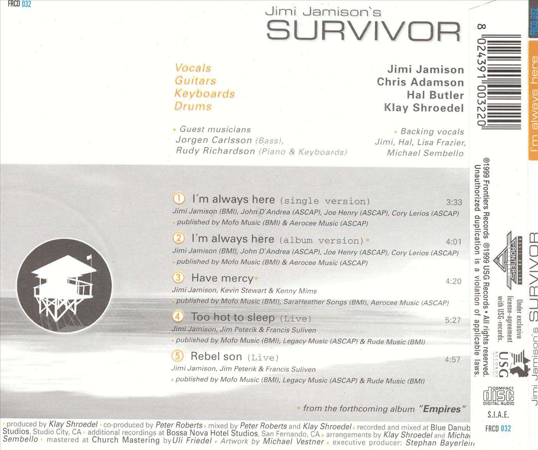 Survivor (I'm Always Here) [Baywatch Theme Single] cover art