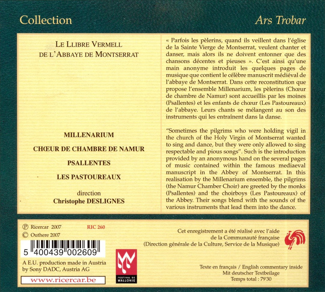 Llibre Vermell de l'abbaye de Montserrat cover art