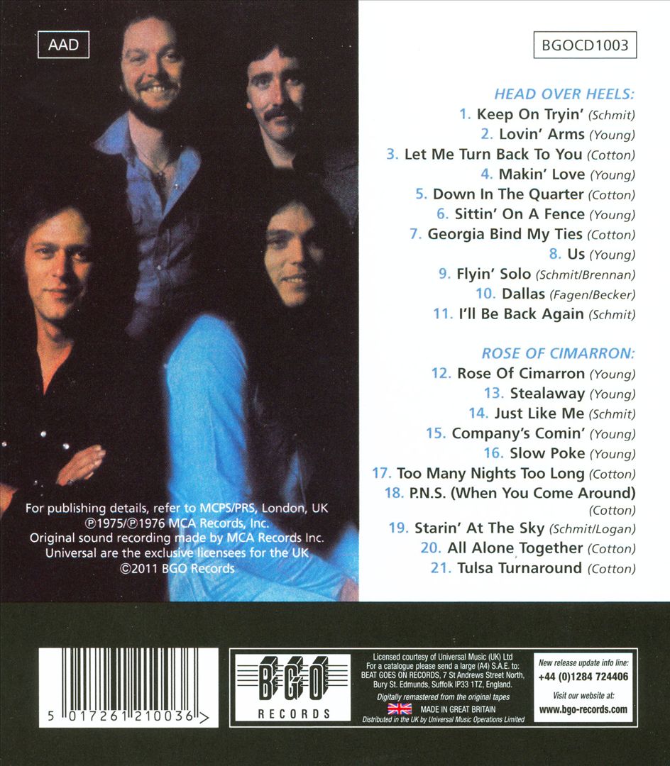 Head Over Heels/Rose of Cimarron cover art