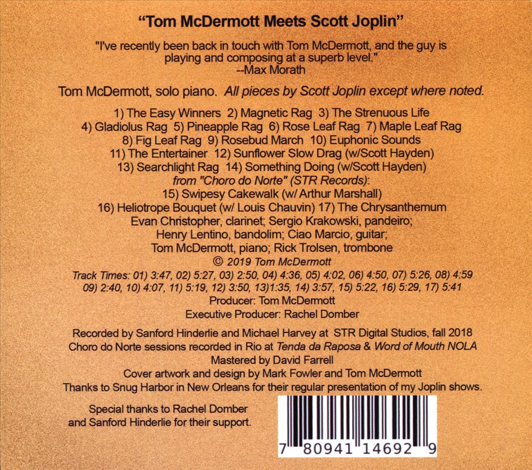 Tom Mcdermott Meets Scott Joplin cover art