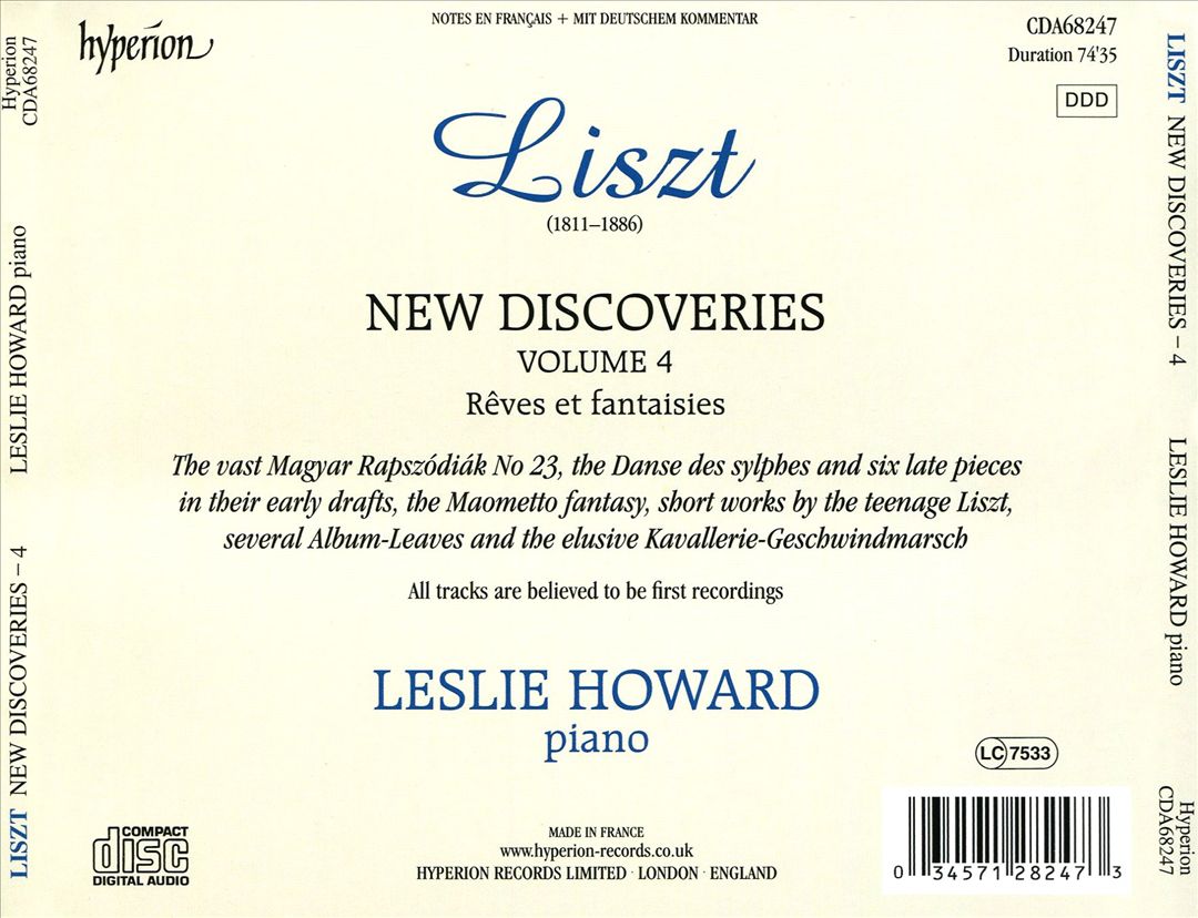 Liszt: New Discoveries, Vol. 4 cover art