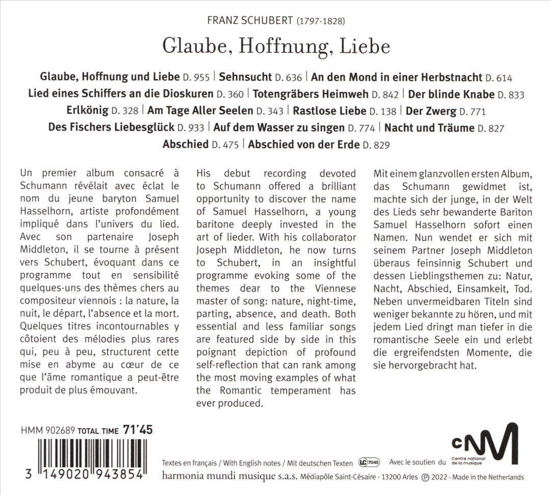 Schubert: Glaube, Hoffnung, Liebe cover art