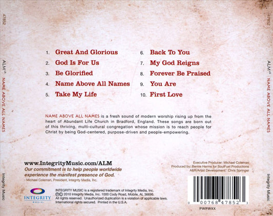 Name Above All Names cover art