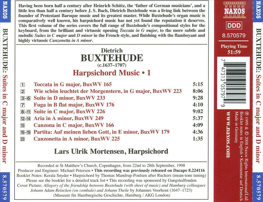 Buxtehude: Suites in C major and D minor; Wie schön der Morgenstern cover art