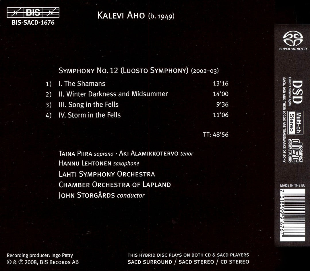 Kalevi Aho: Symphony No. 12 "Luosto"  cover art