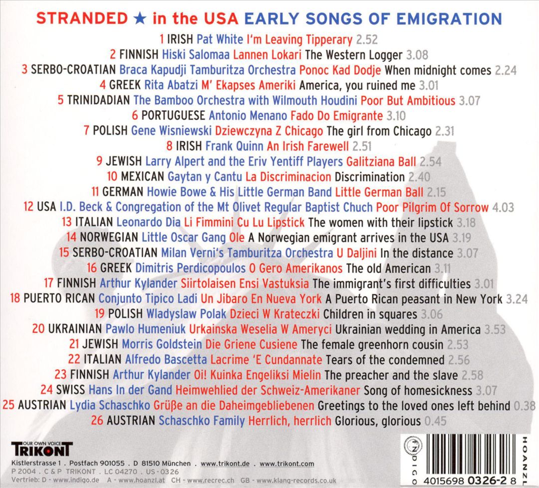 Stranded in the USA: Early Songs of Emigration cover art