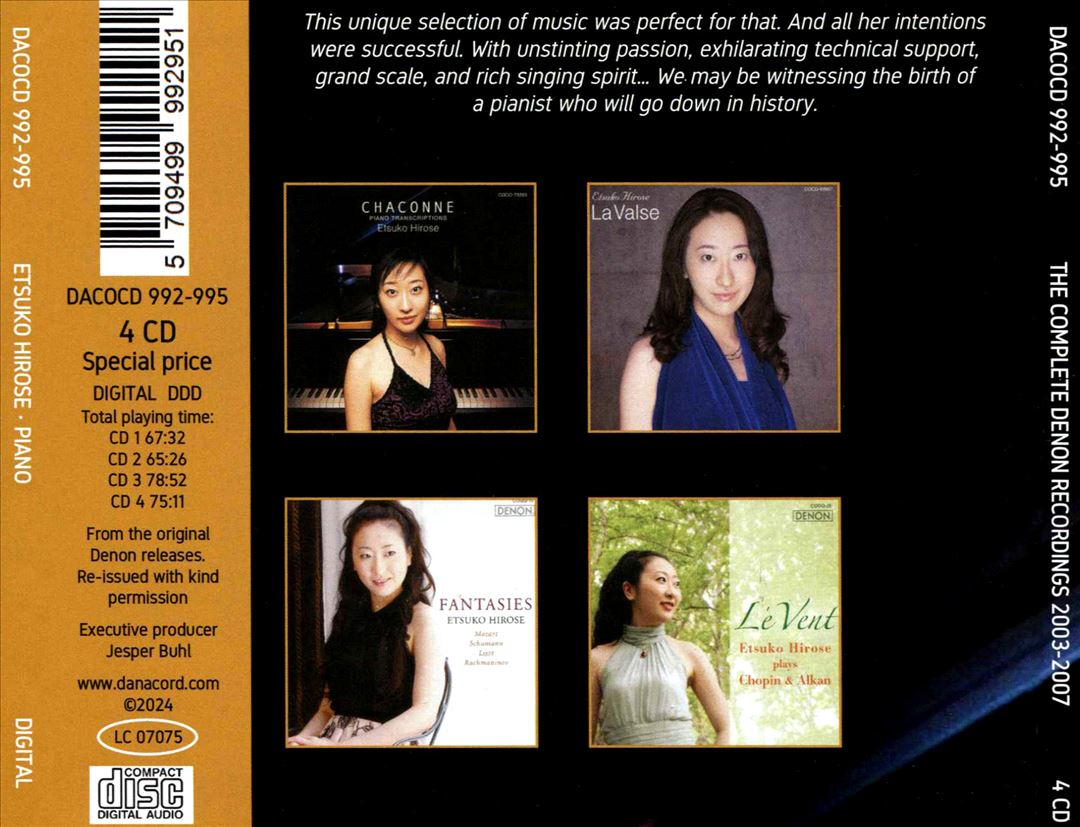 Etsuko Hirose: The Complete Denon Recordings 2003-2007 cover art