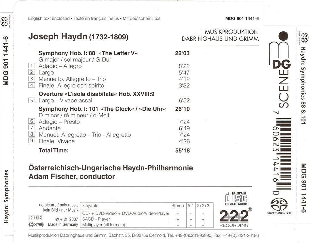 Haydn: Symphonies Nos. 88 & 101 cover art