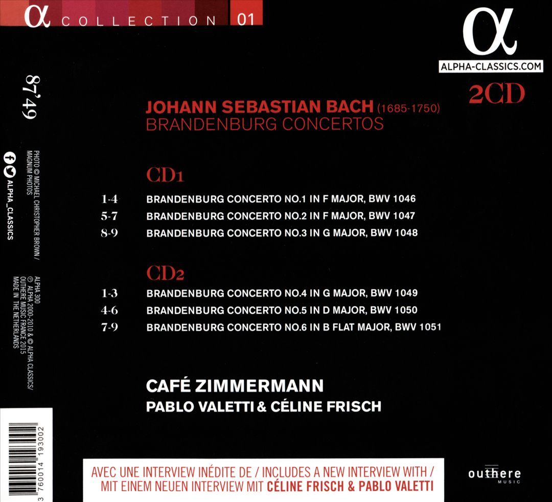 Bach: Brandenburg Concertos cover art
