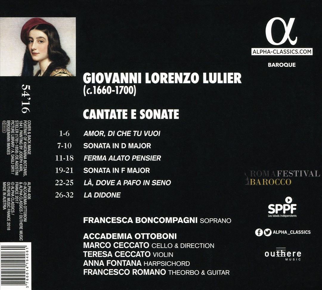Lulier: Cantate e Sonate cover art