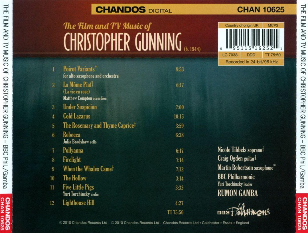 Film & TV Music of Christopher Gunning cover art