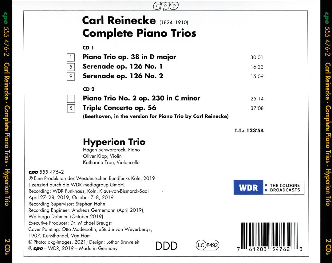 Carl Reinecke: Complete Piano Trios cover art