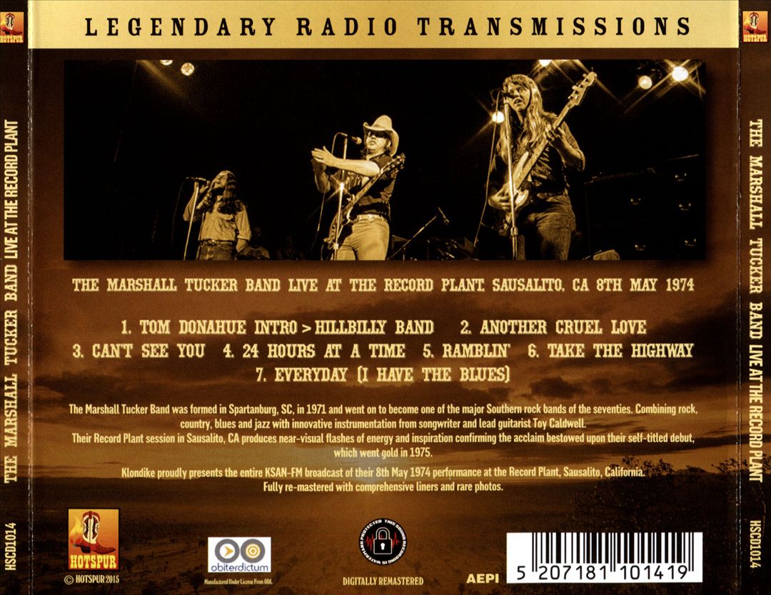 Live at the Record Plant cover art