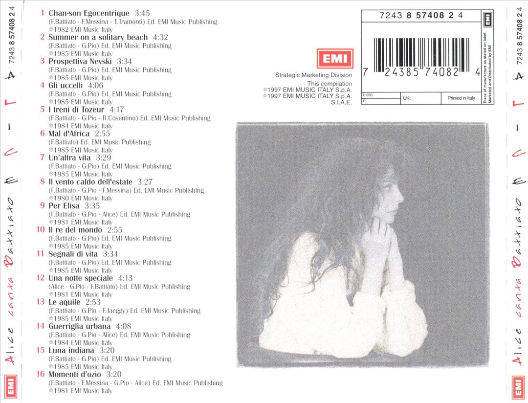 Alice Canta Battiato cover art