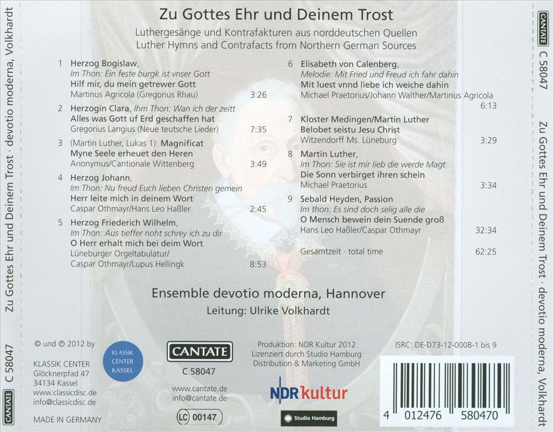Zu Gottes Ehr und deinem Trost cover art
