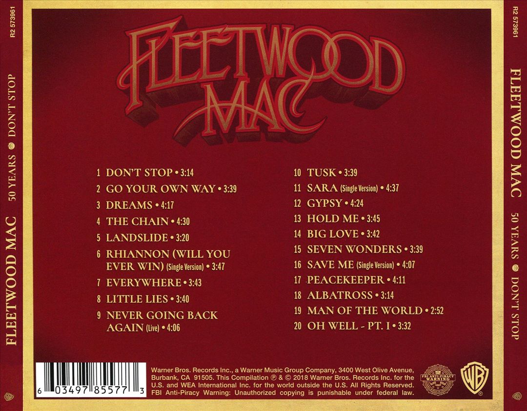 50 Years: Don't Stop cover art