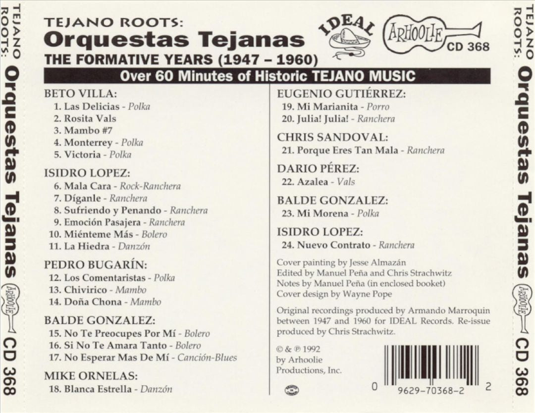 Tejano Roots: Orquestas Tejanas: The Formative... cover art
