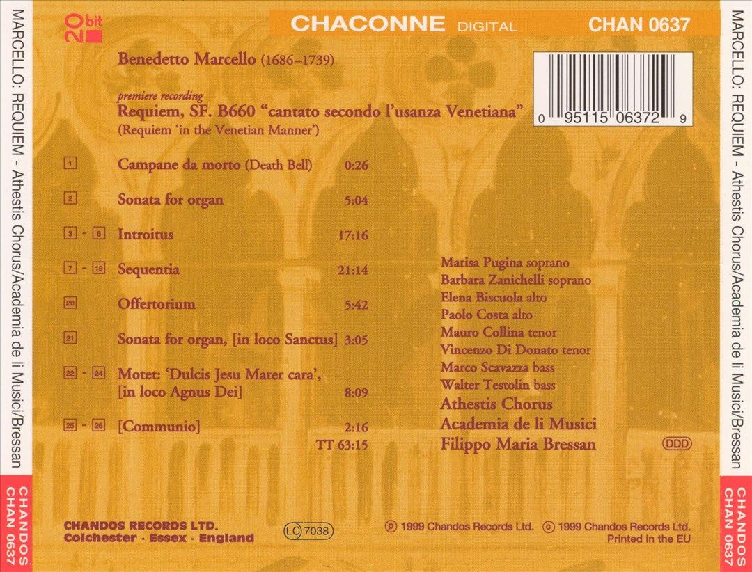 Marcello: Requiem in the Venetian Manner cover art
