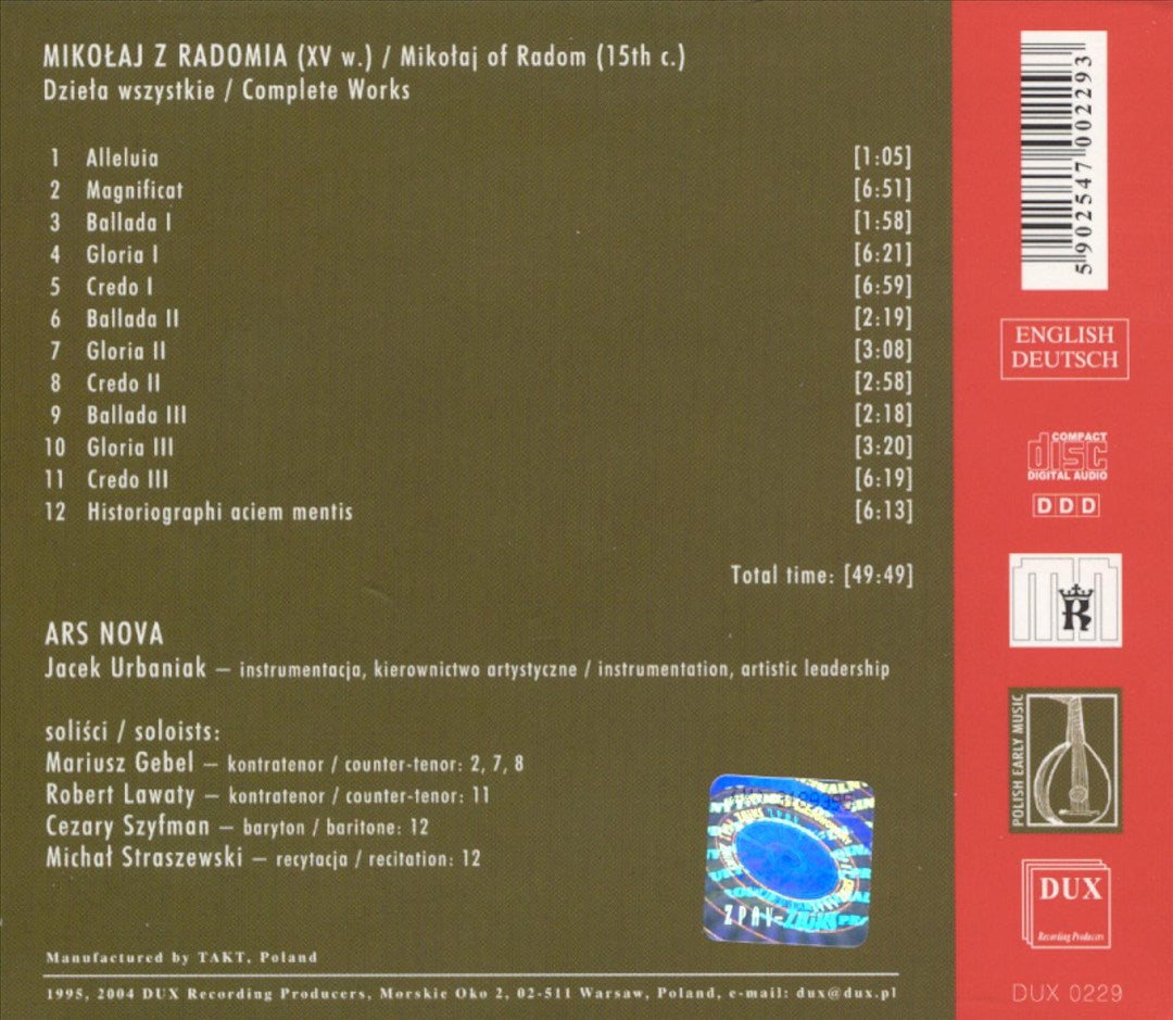 Mikotaj z Radomia: Complete Works cover art