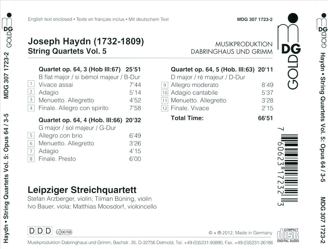 Haydn: String Quartets, Vol. 5 cover art