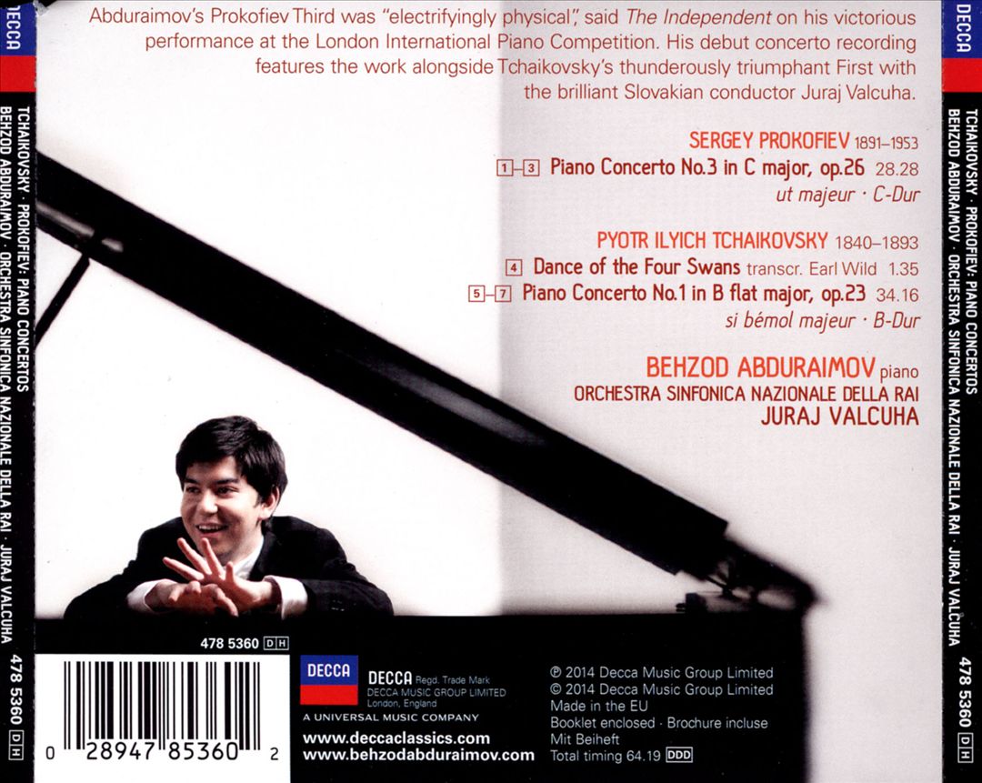 Tchaikovsky, Prokofiev: Piano Concertos cover art