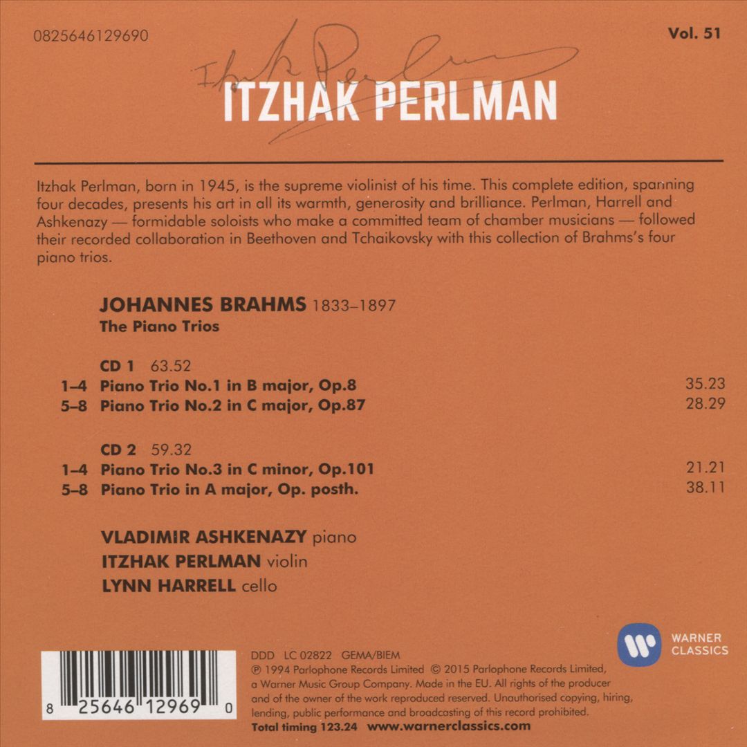 Brahms: Piano Trios Opp. 8, 87, & 101 cover art