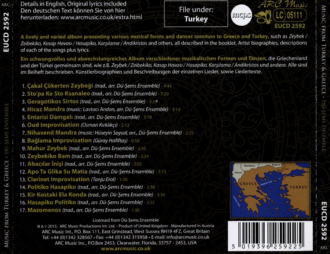 Music From Turkey & Greece cover art