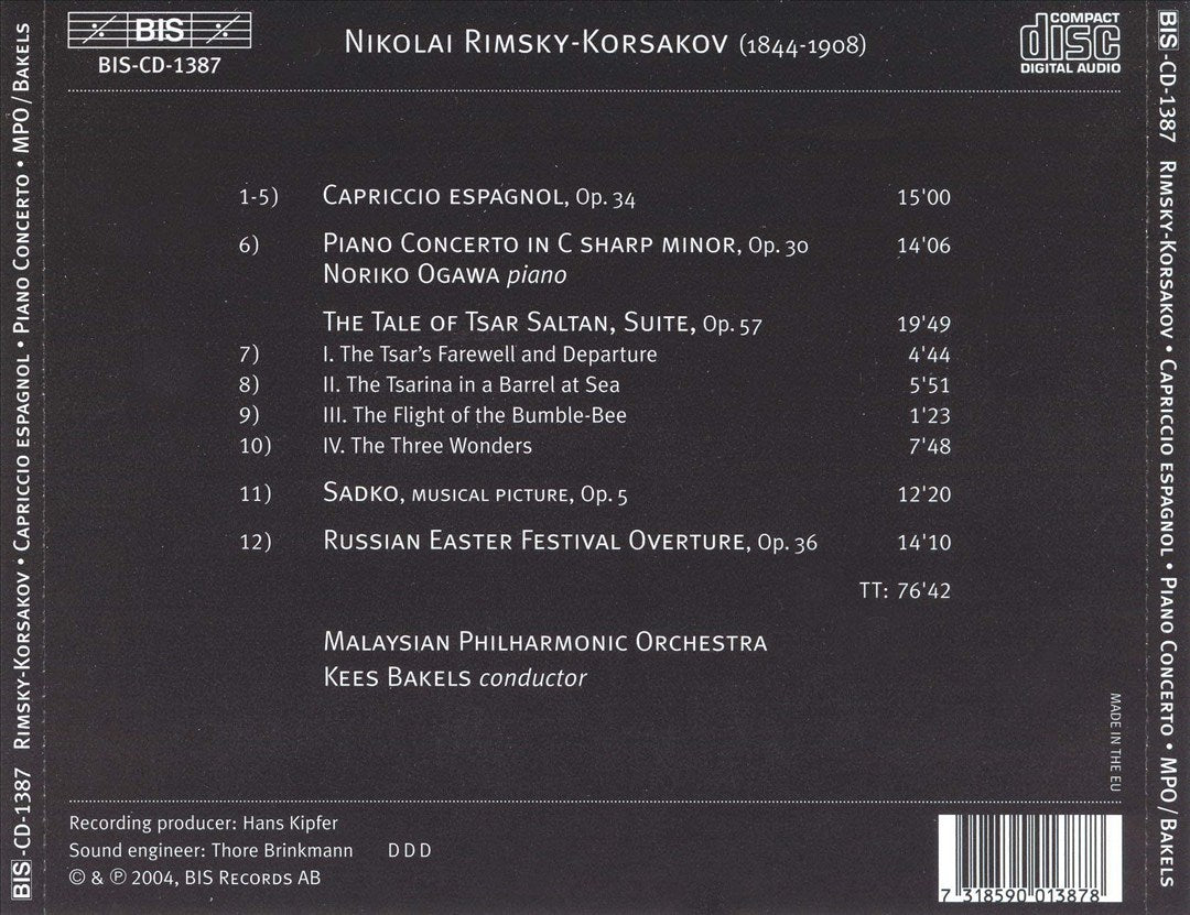 Rimsky-Korsakov: Capriccio espagnol; Piano Concerto; Sadko cover art