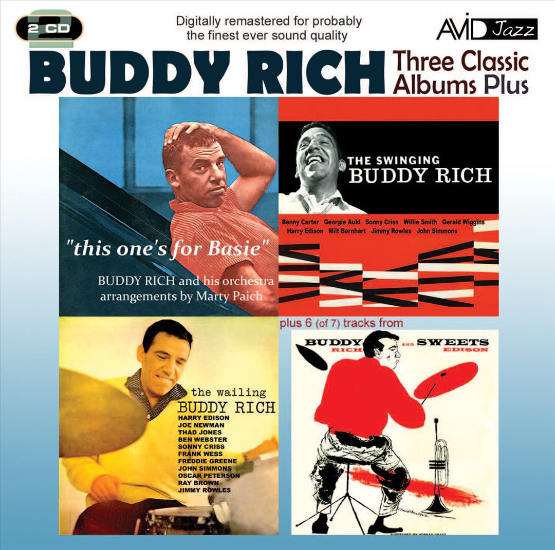 Three Classic Albums Plus: The Wailing Buddy Rich/The Swinging Buddy Rich/Buddy and Sweets/This One's for Basie cover art