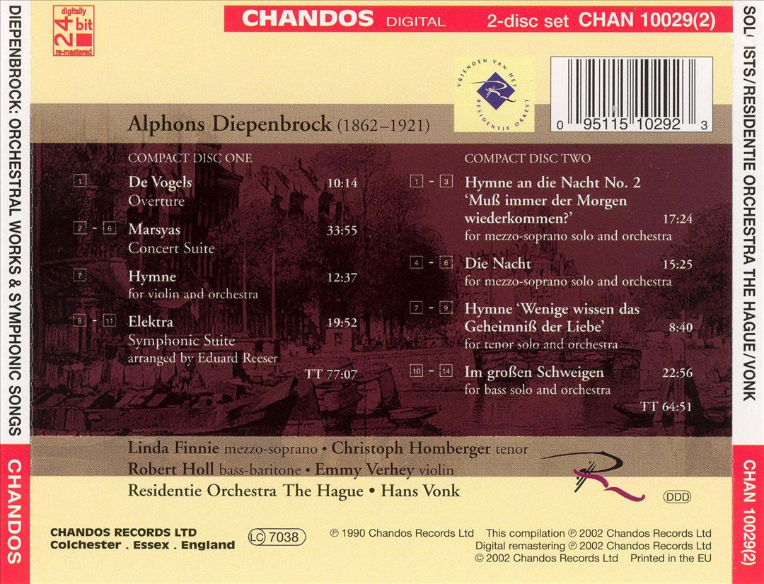 Diepenbrock: Orchestral Works and Symphonic Songs cover art