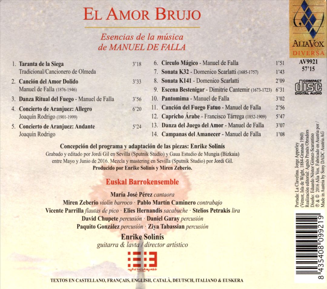 El Amor Brujo - Esencias de la Música de Manuel de Falla cover art