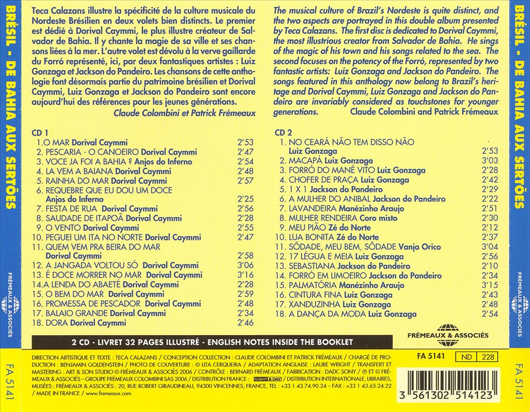 From Bahia to the Sertoes: Brazil 1939-1955, Songs of the Sea and the Land cover art
