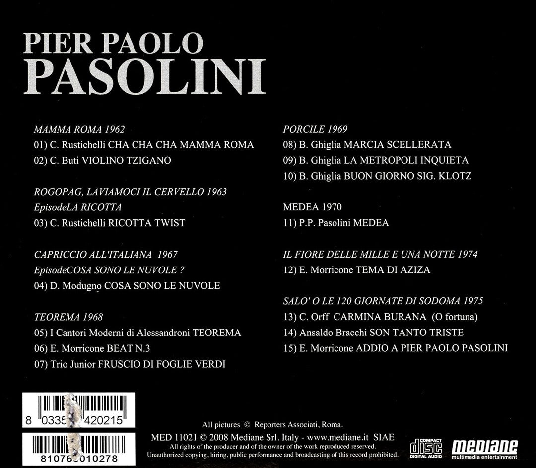 Pier Paolo Pasolini cover art