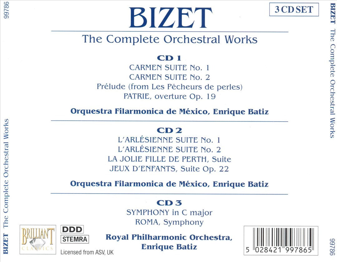 Bizet: The Complete Orchestral Works cover art