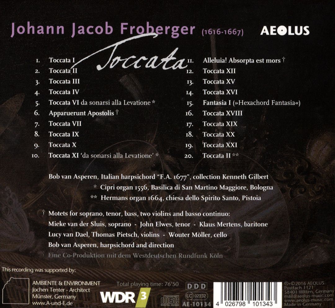 Froberger Edition, Vol. 8: Toccatas & Motets cover art