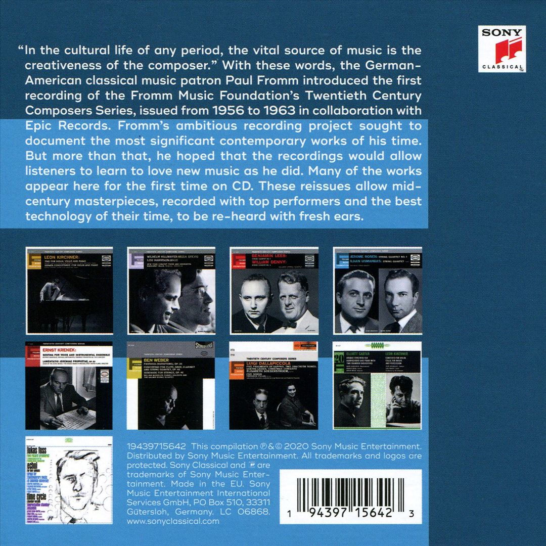 Fromm Music Foundation: Twentieth Century Composers Series cover art