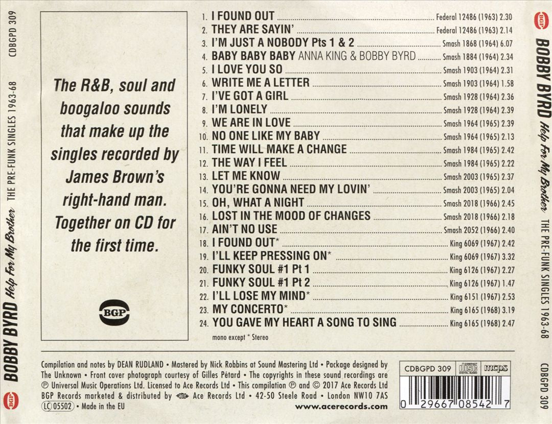 Help for My Brother: Pre-Funk Singles 1963-1968 cover art