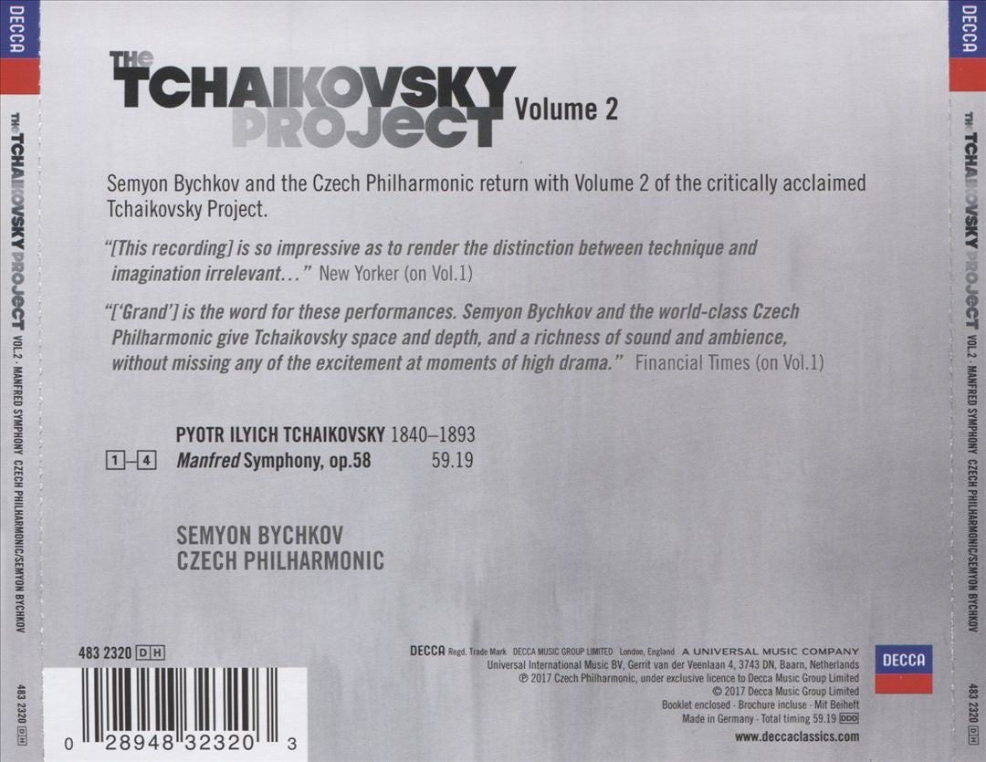 Tchaikovsky Project: Manfred Symphony cover art