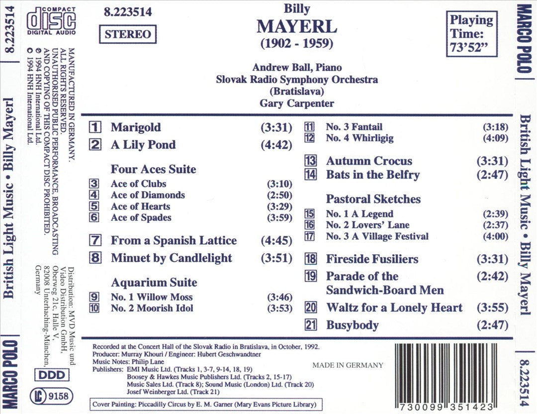 British Light Music: Billy Mayerl cover art