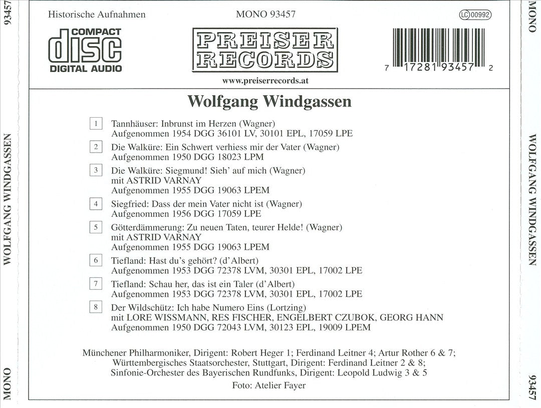 Wolfgang Windgassen cover art
