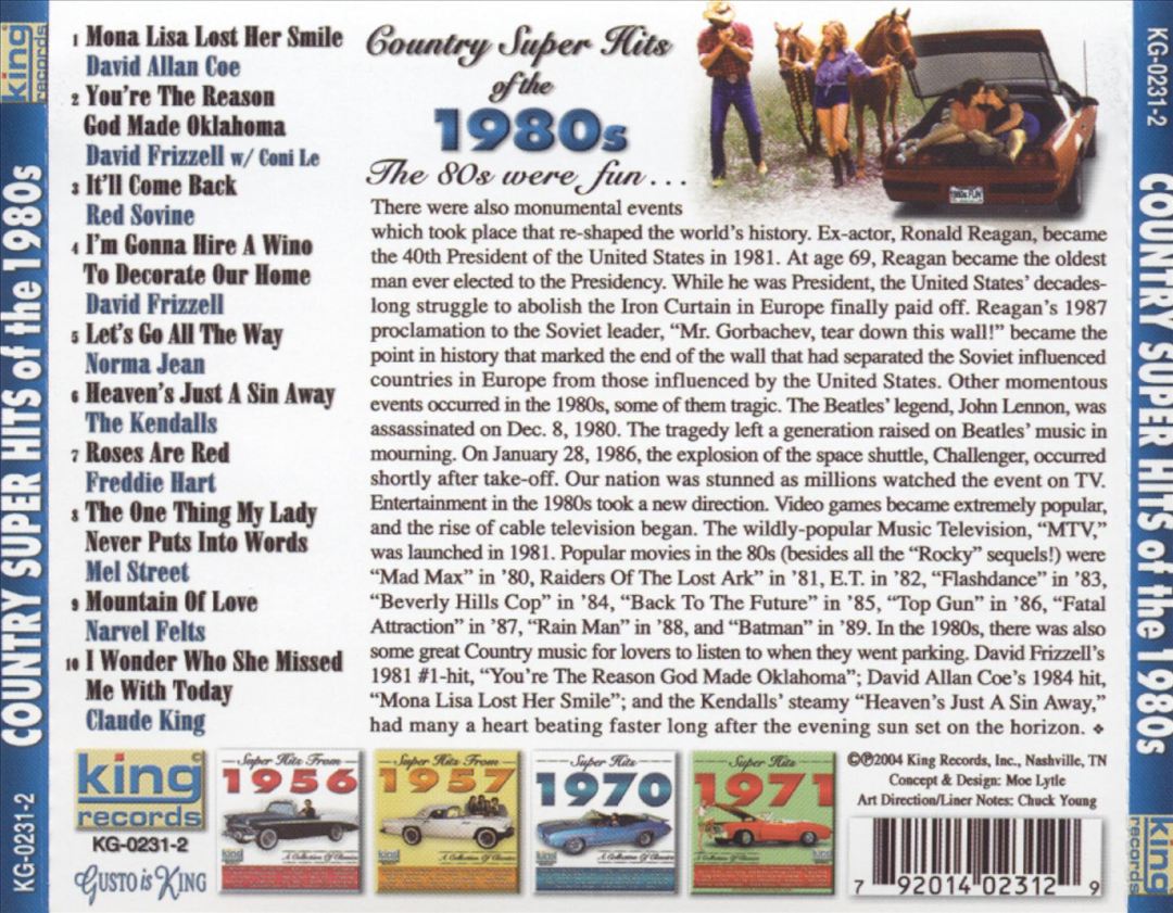 Country Super Hits of the 1980s cover art