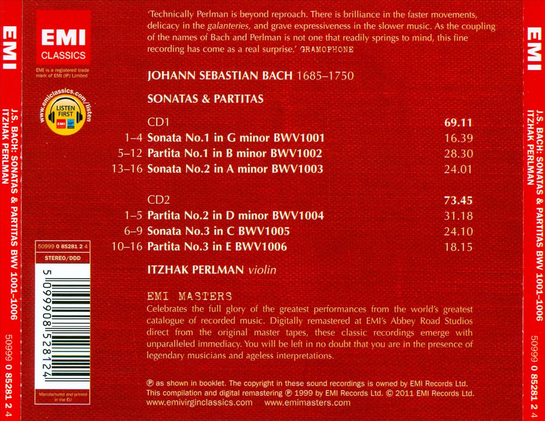 Bach: Sonatas and Partitas cover art