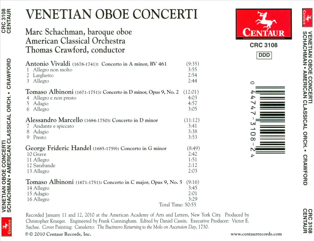 Venetian Oboe Concerti cover art