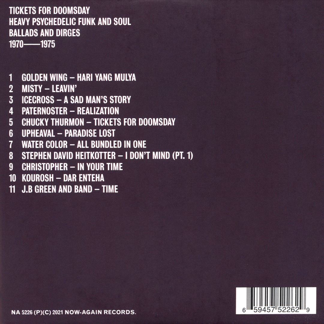 Tickets for Doomsday: Heavy Psychedelic Funk and Soul, Ballads & Dirges 1970-1975 cover art